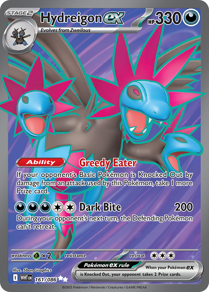 Hydreigon ex - White Flare - 161/086 - Holofoil