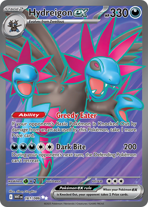 Hydreigon ex - White Flare - 161/086 - Holofoil