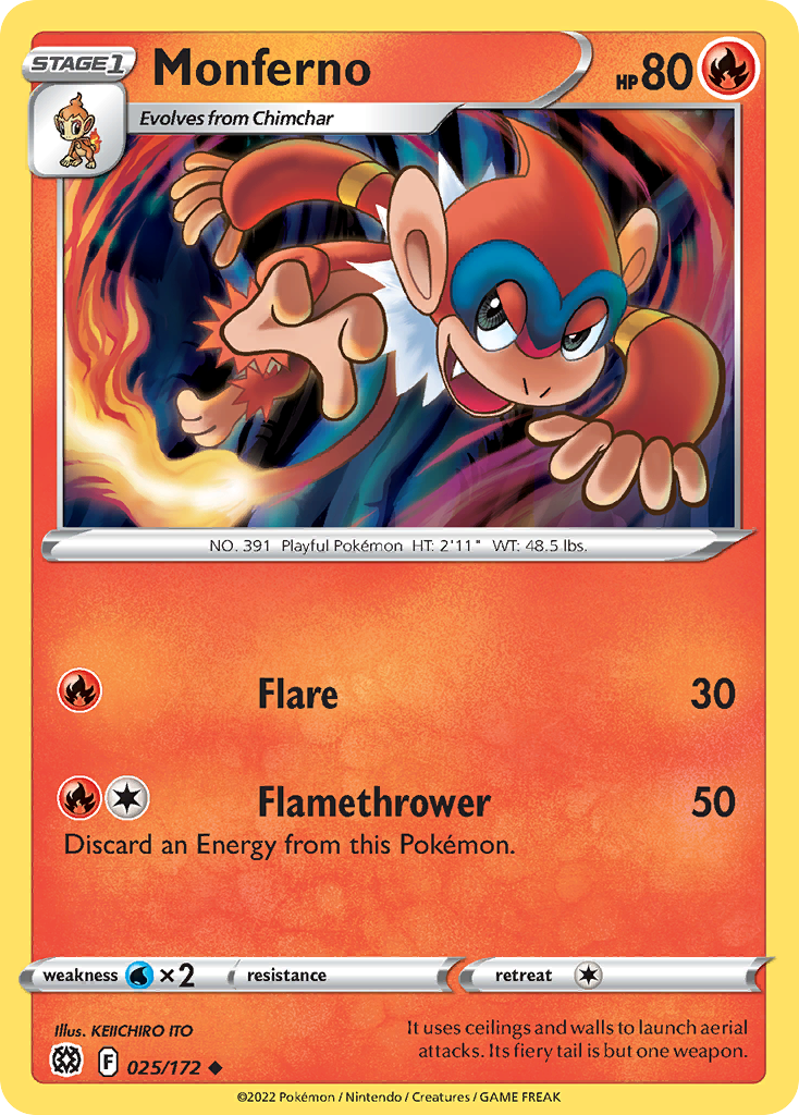 Monferno - Brilliant Stars - 025/172