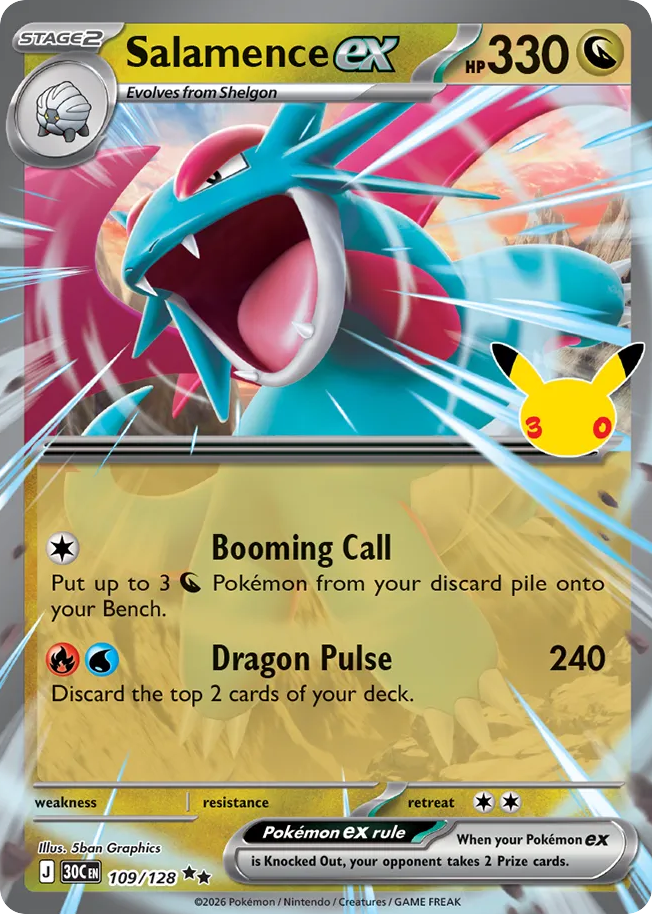 Salamence ex - 30th Celebration - 109/128 - Holofoil