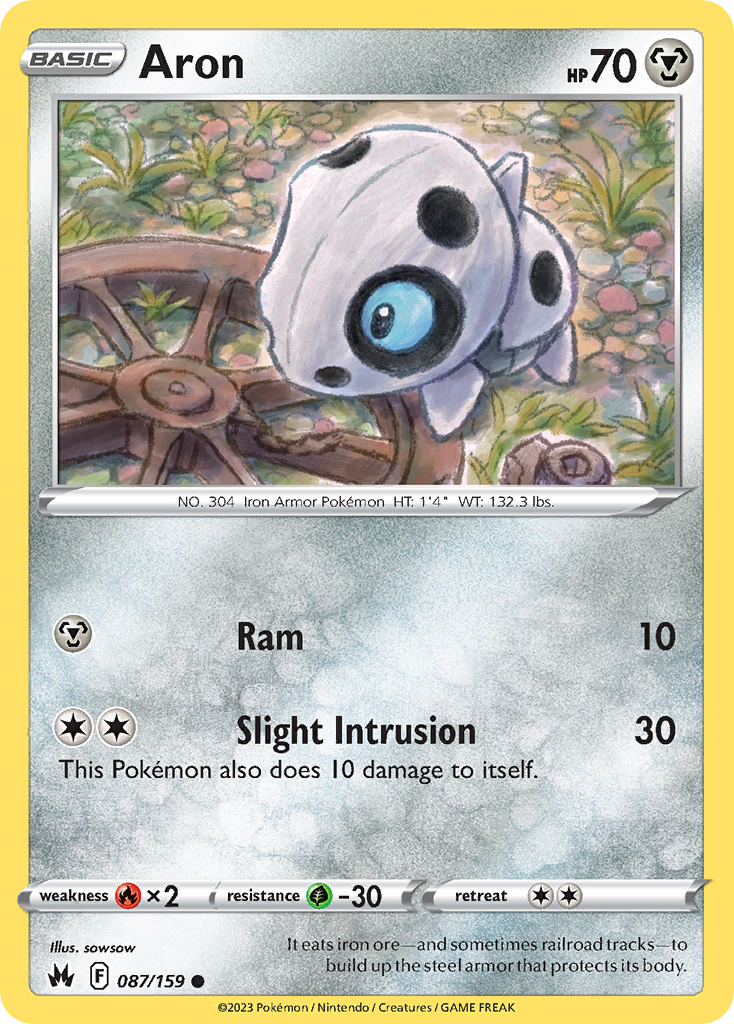 Aron - Crown Zenith - 087/159 - Reverse Holofoil