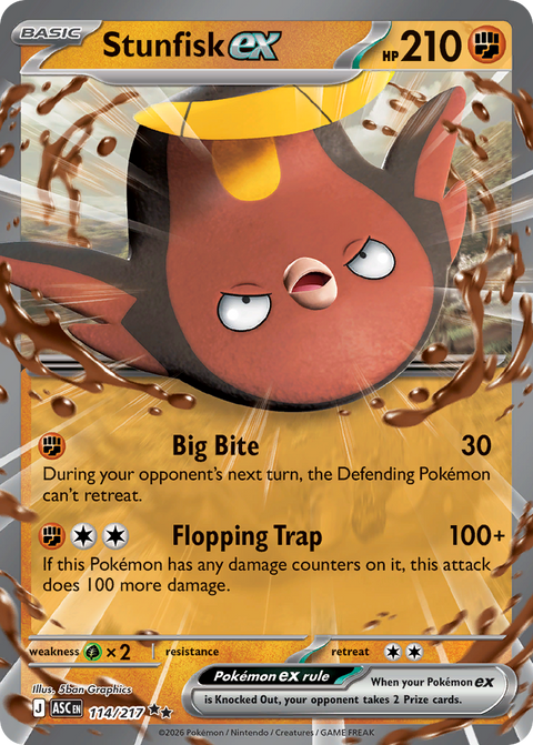 Stunfisk ex - Ascended Heroes - 114/217 - Holofoil