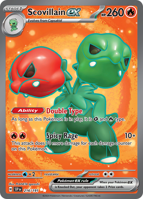 Scovillain ex - Surging Sparks - 216/191 - Holofoil