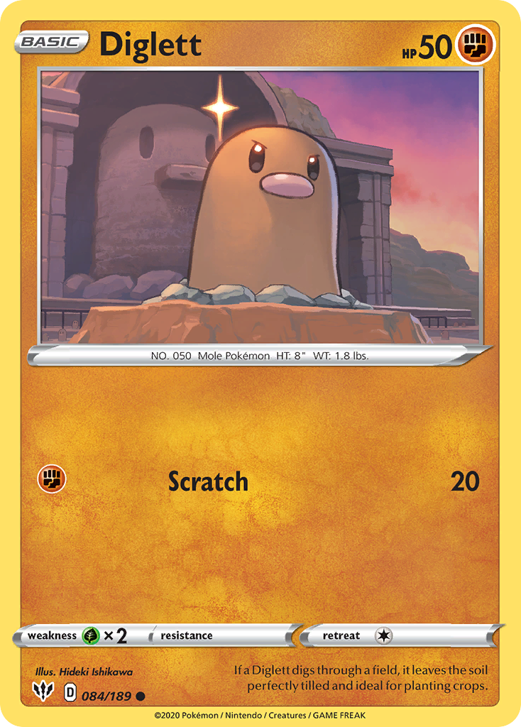Diglett - Darkness Ablaze - 084/189