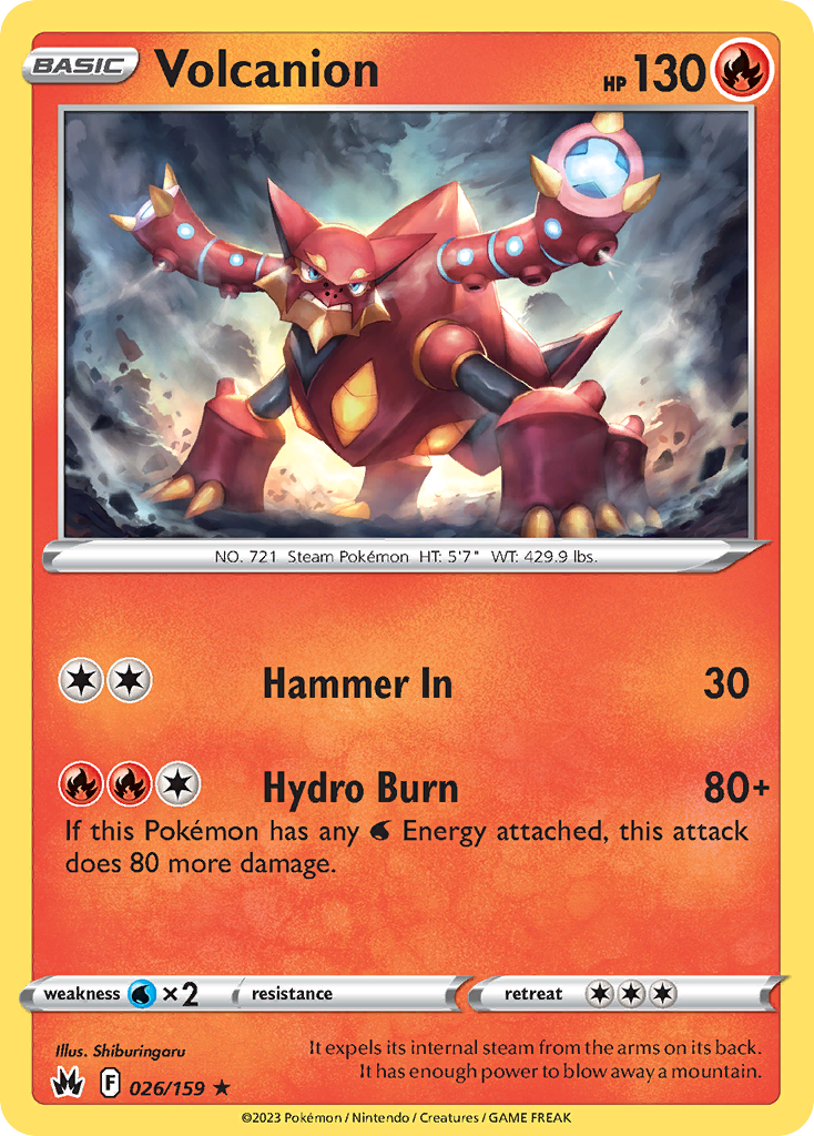 Volcanion - Crown Zenith - 026/159 - Holofoil