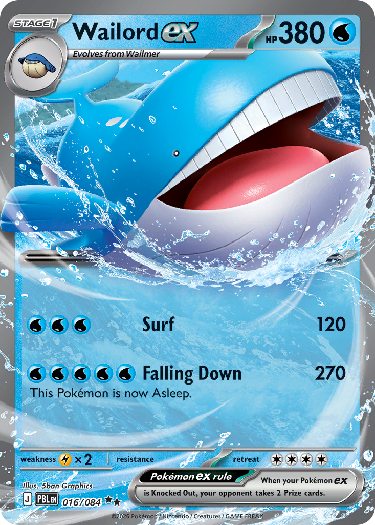 Wailord ex - Pitch Black - 016/084 - Holofoil