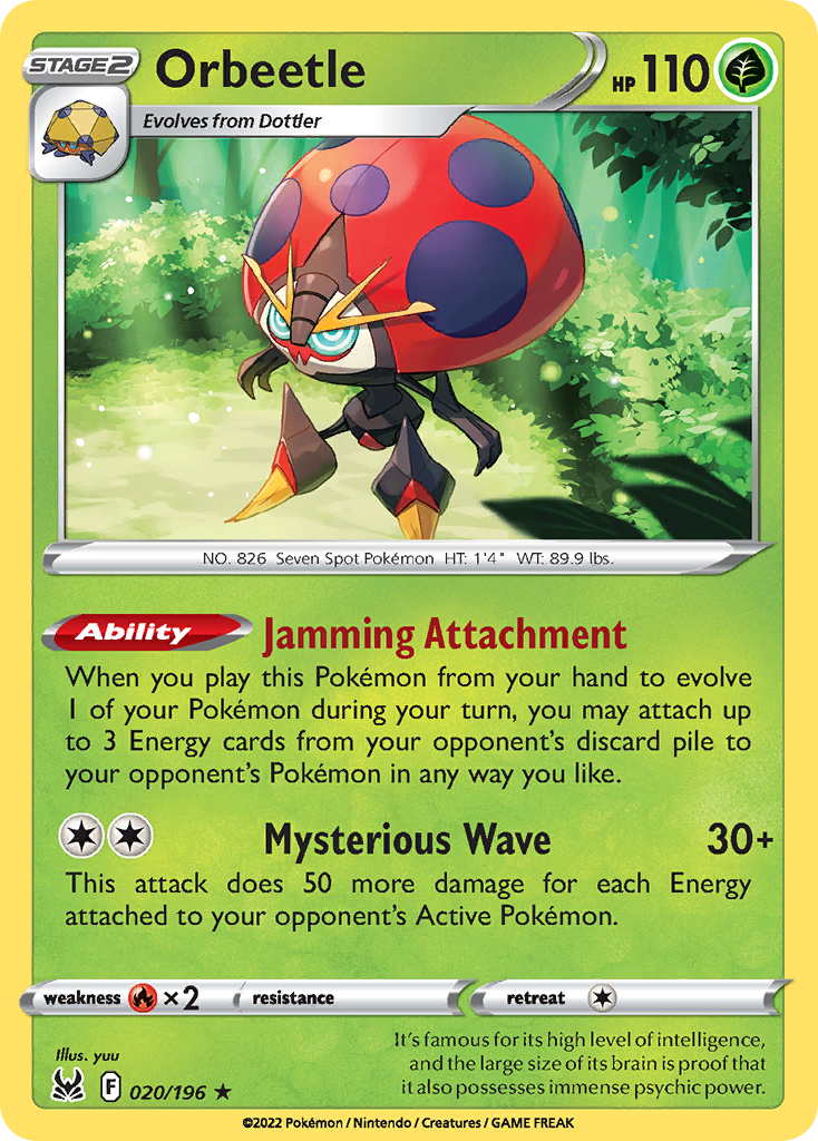 Orbeetle - Lost Origin - 020/196 - Reverse Holofoil