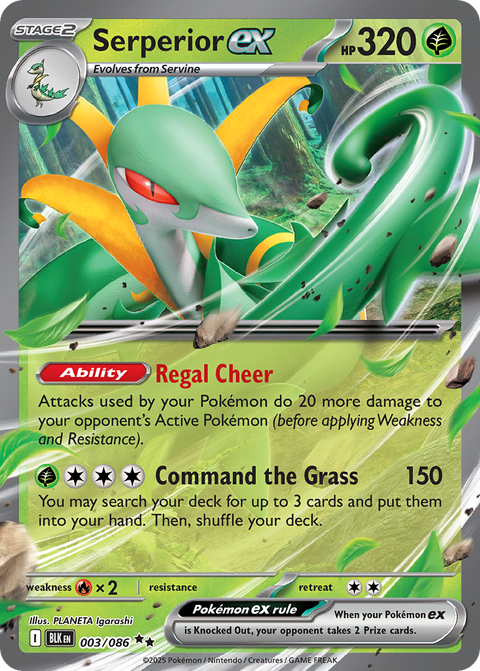Serperior ex - Black Bolt - 003/086 - Holofoil