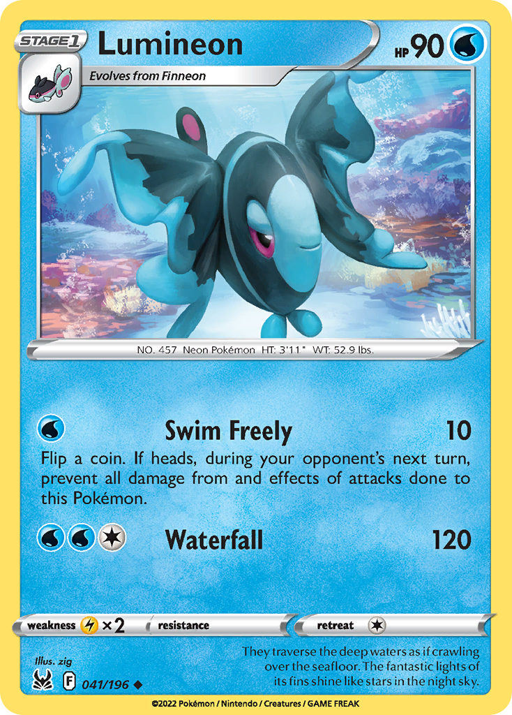 Lumineon - Lost Origin - 041/196 - Reverse Holofoil