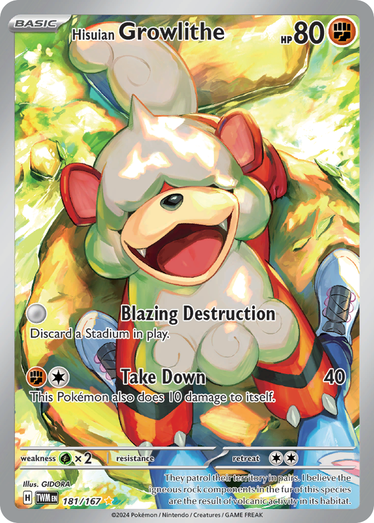 Hisuian Growlithe - Twilight Masquerade - 181/167 - Holofoil