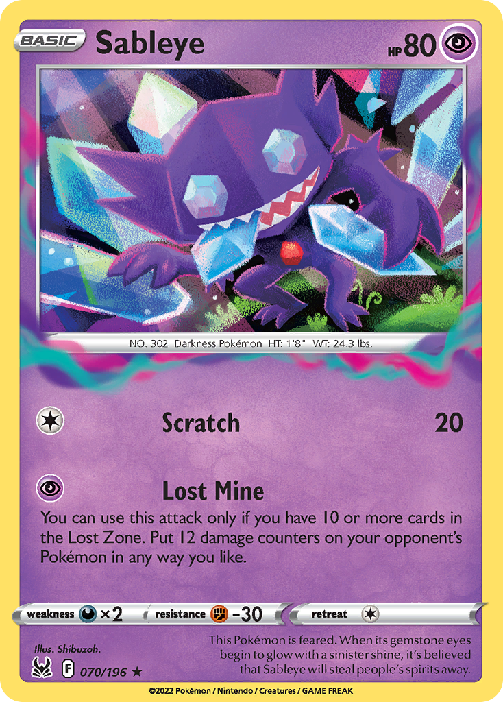 Sableye - Lost Origin - 070/196 - Holofoil