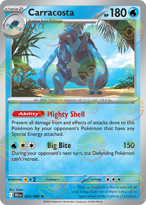 Carracosta - Black Bolt - 023/086 - Poke Ball Reverse Holofoil