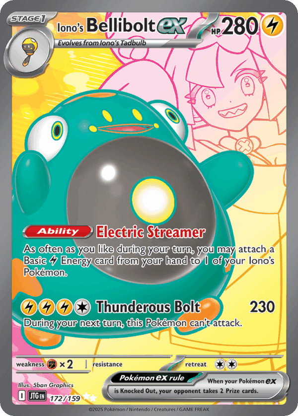 Iono's Bellibolt ex – Journey Together – 172/159