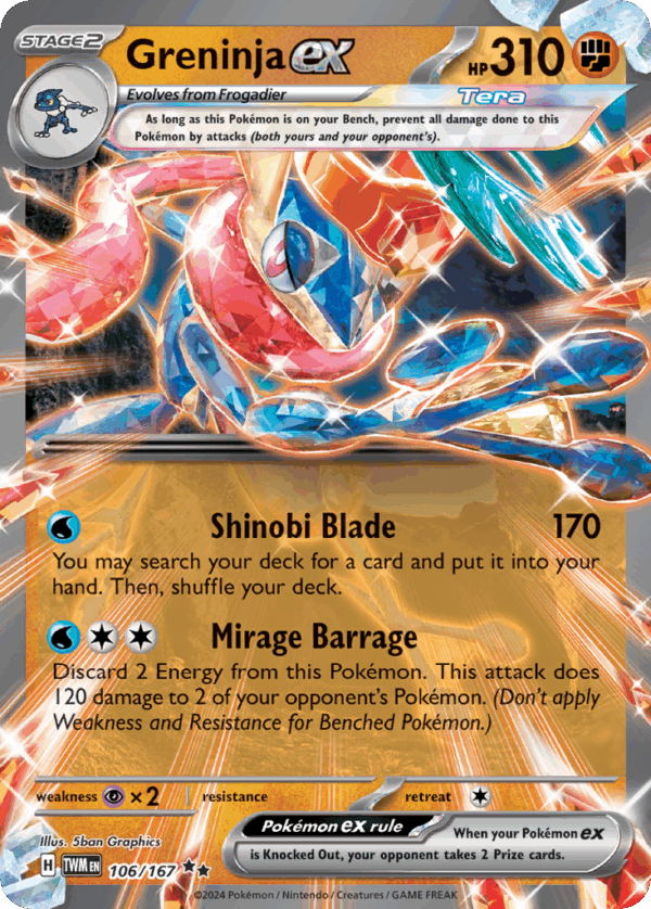 Greninja ex – Twilight Masquerade – 106/167
