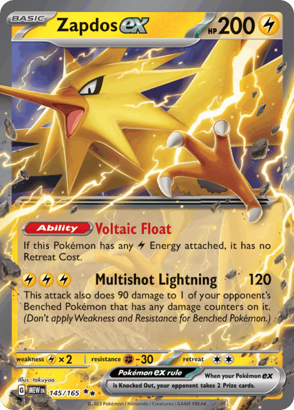 Zapdos ex – 151 – 145/165