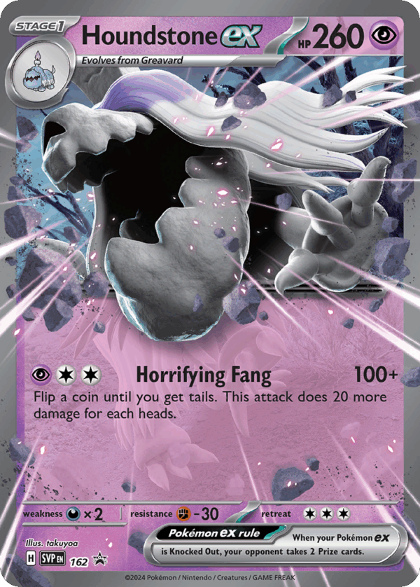 Houndstone ex – Scarlet & Violet Black Star Promos – 162/102