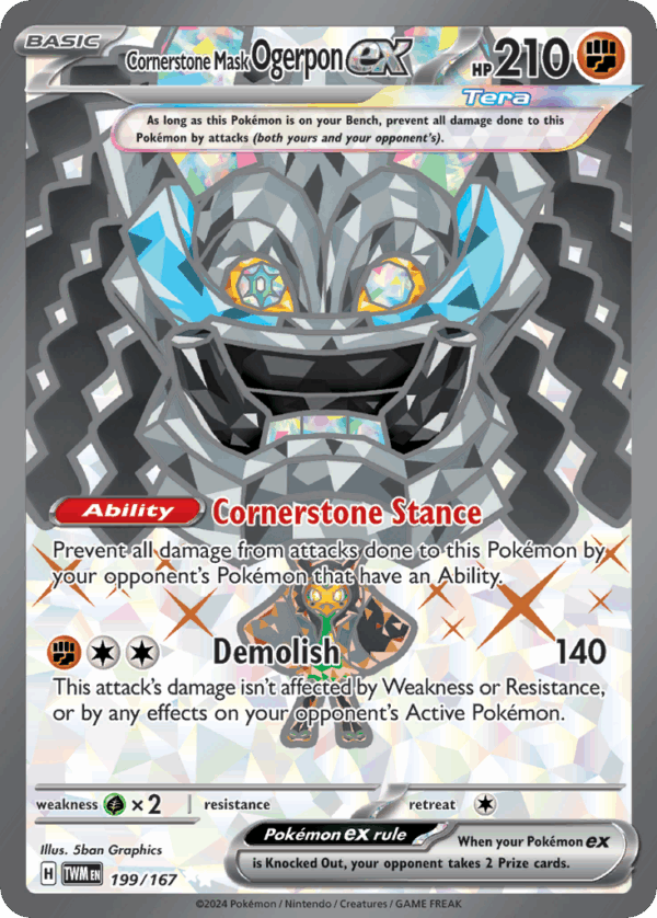 Cornerstone Mask Ogerpon ex – Twilight Masquerade – 199/167