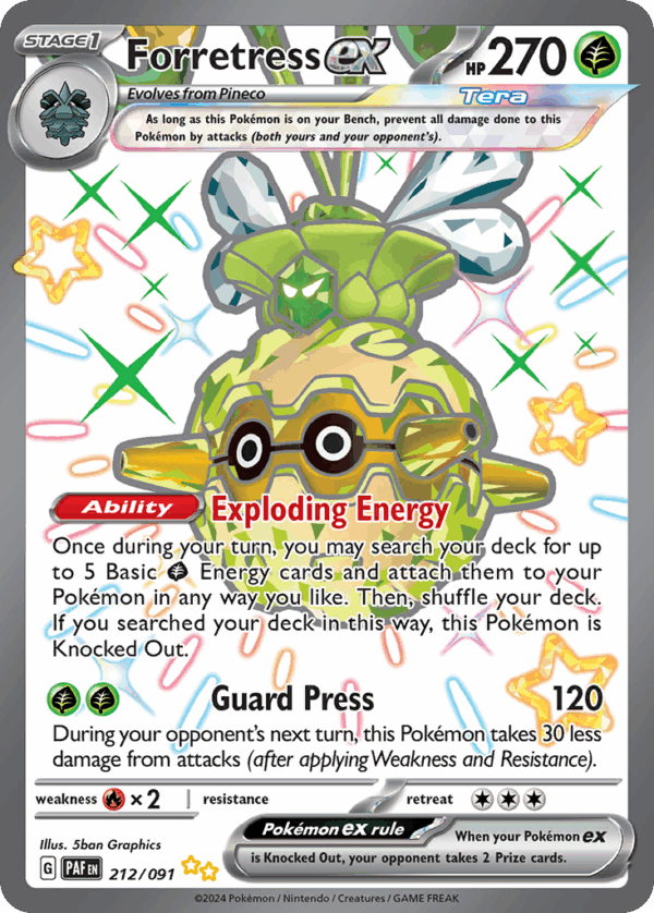 Forretress ex – Paldean Fates – 212/91