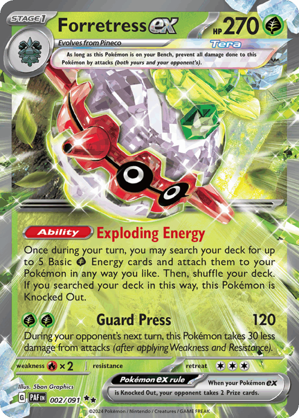Forretress ex – Paldean Fates – 2/91