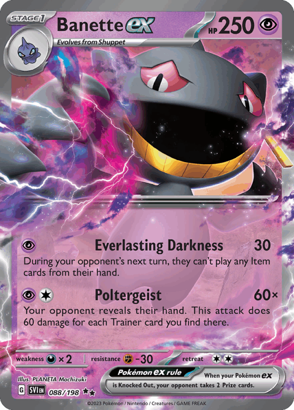 Banette ex – Scarlet & Violet – 88/198