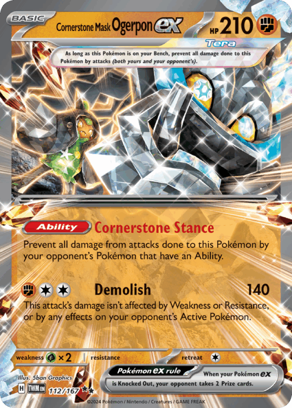 Cornerstone Mask Ogerpon ex – Twilight Masquerade – 112/167