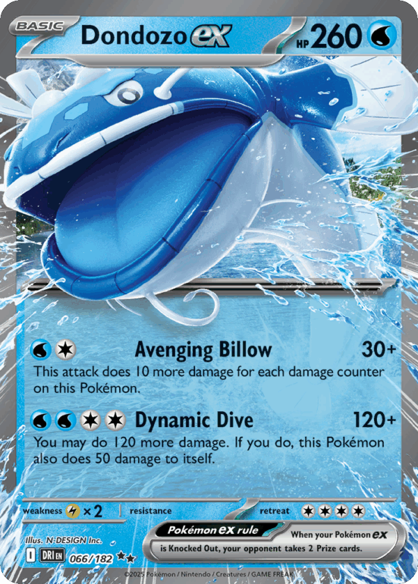 Dondozo ex – Destined Rivals – 66/182