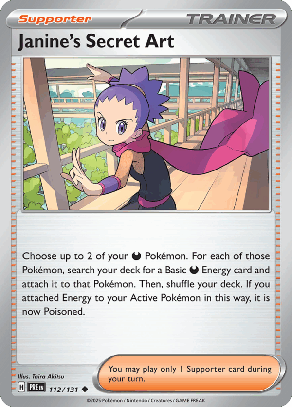 Janine's Secret Art – Prismatic Evolutions – 112/131 – Pokeball Holo