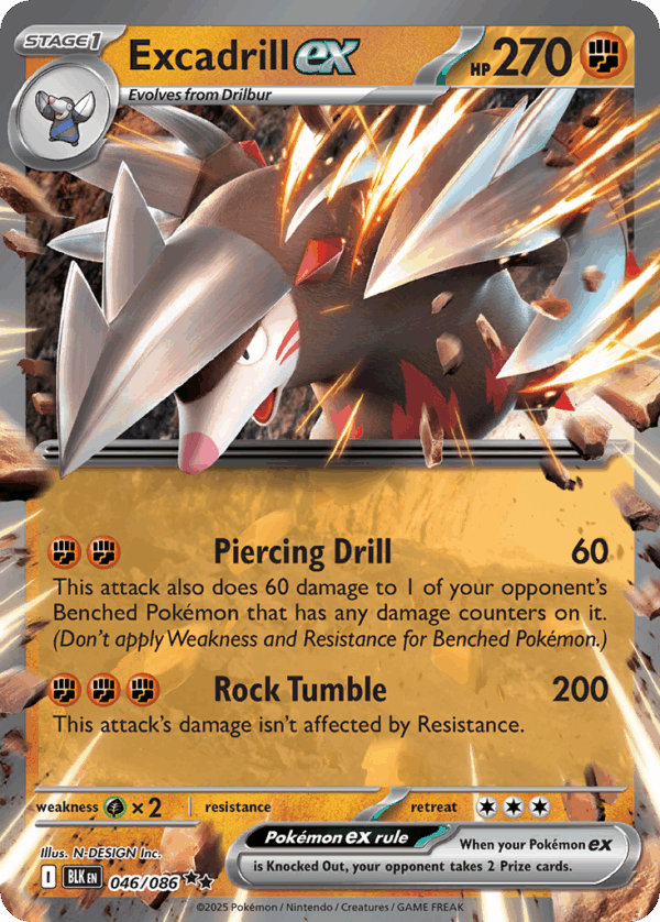 Excadrill ex – Black Bolt – 46/86