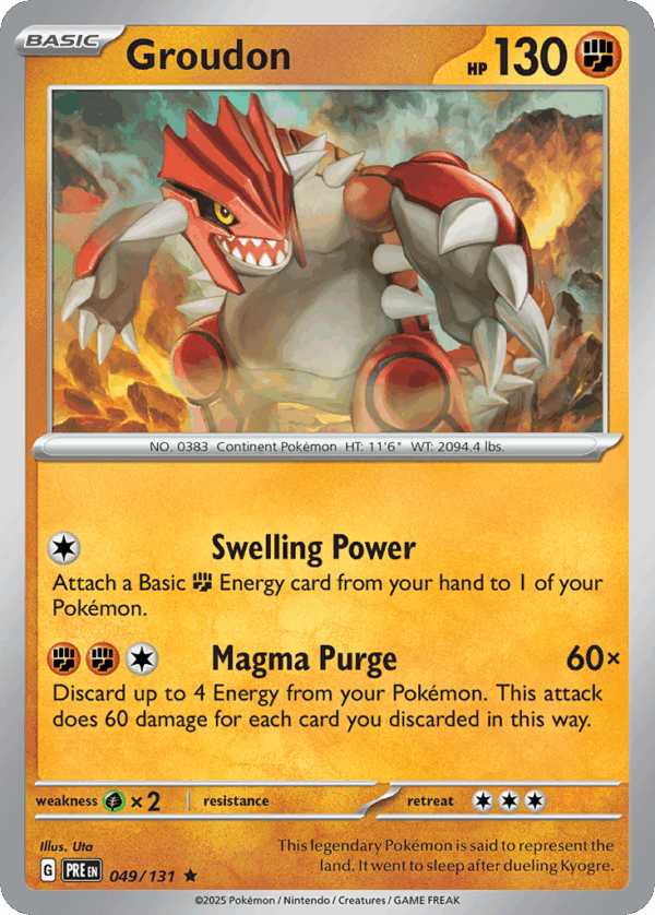 Groudon – Prismatic Evolutions – 49/131 – Pokeball Holo