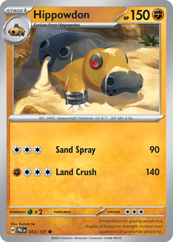 Hippowdon – Prismatic Evolutions – 53/131 – Pokeball Holo