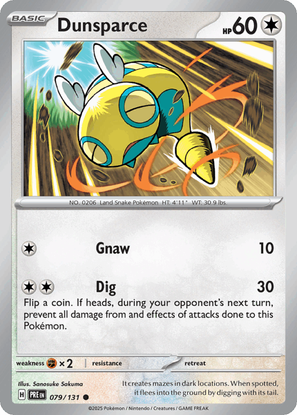 Dunsparce – Prismatic Evolutions – 79/131 – Pokeball Holo