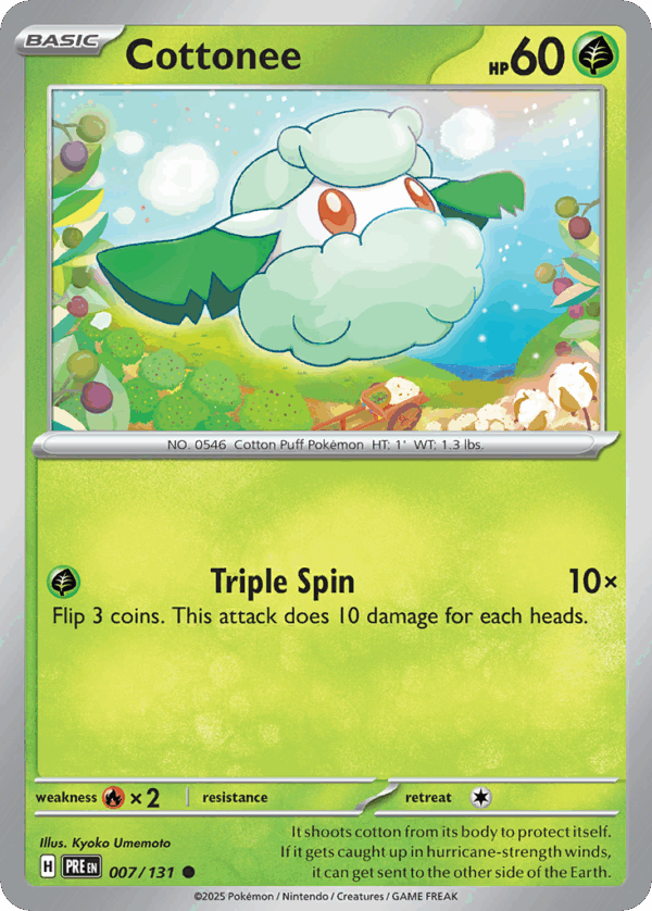 Cottonee – Prismatic Evolutions – 7/131 – Pokeball Holo