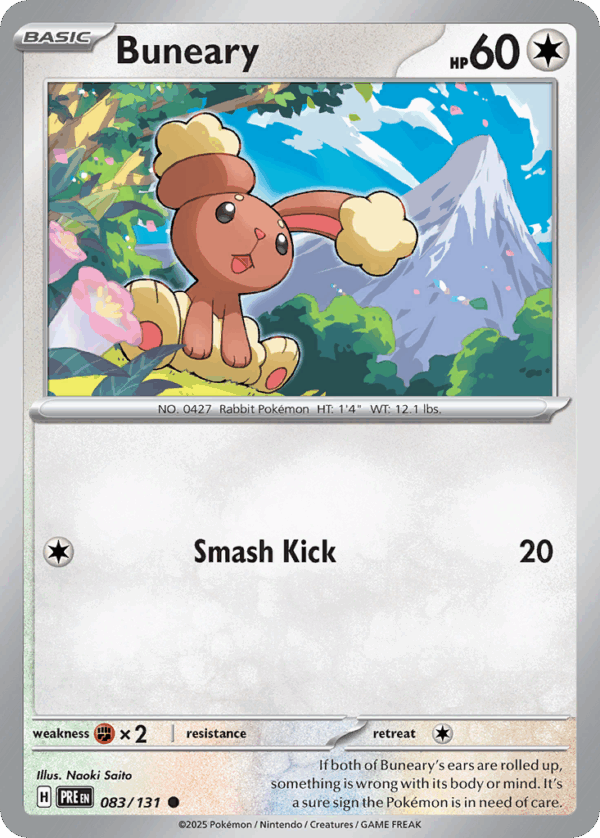 Buneary – Prismatic Evolutions – 83/131 – Pokeball Holo