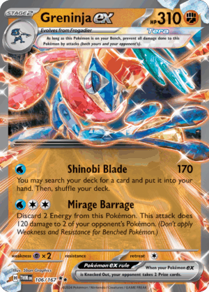 Greninja ex – Twilight Masquerade – 106/167
