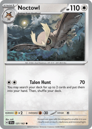 Noctowl – Temporal Forces – 127/162 - Cosmos Holo