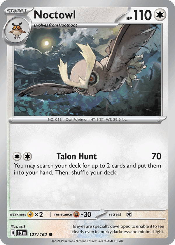 Noctowl – Temporal Forces – 127/162 - Cosmos Holo