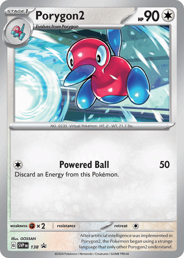 Porygon2 – Scarlet & Violet Black Star Promos – 138/215 - Cosmos Holo