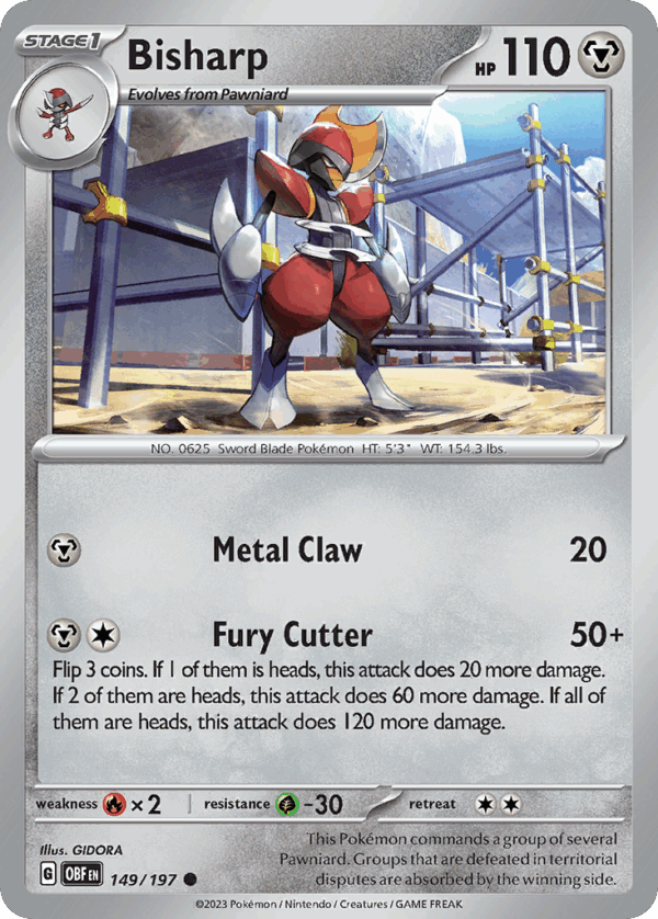Bisharp – Obsidian Flames – 149/197 - Cosmos Holo