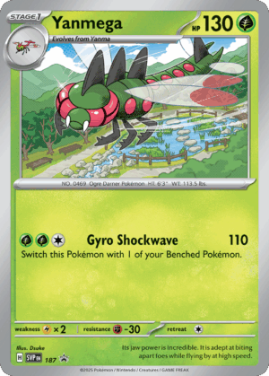 Yanmega – Scarlet & Violet Black Star Promos – 187/215 - Cosmos Holo