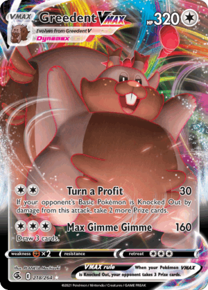 Greedent VMAX – Fusion Strike – 218/264