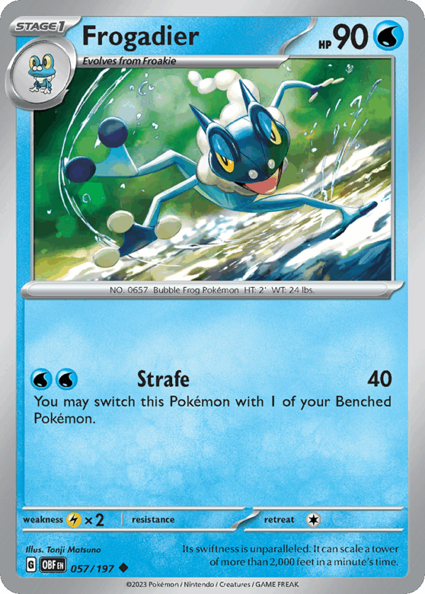 Frogadier – Obsidian Flames – 57/197 - Cosmos Holo