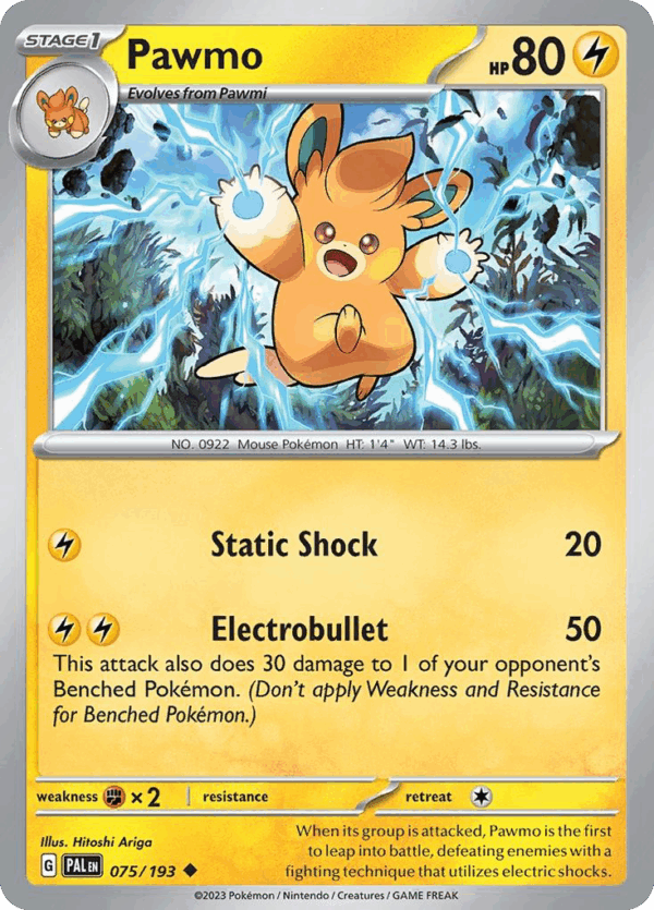 Pawmo – Paldea Evolved – 75/193 - Cosmos Holo