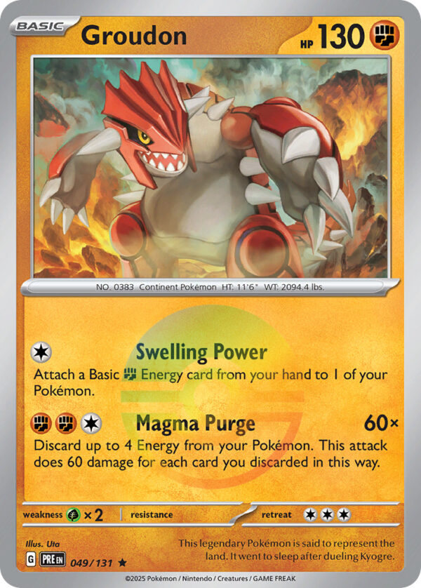 Groudon – Prismatic Evolutions – 49/131 - Pokeball Holo
