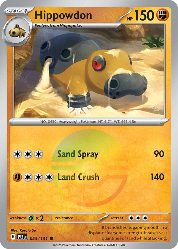 Hippowdon – Prismatic Evolutions – 53/131 - Pokeball Holo