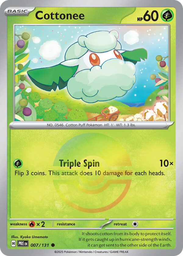 Cottonee – Prismatic Evolutions – 7/131 - Pokeball Holo