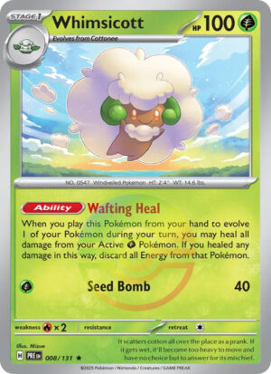 Whimsicott – Prismatic Evolutions – 008/131 - Pokeball Holo