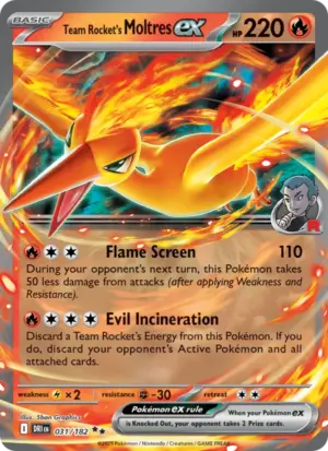 Team Rocket's Moltres ex – Destined Rivals – 031/182